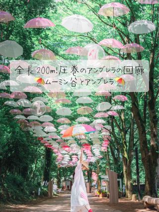 A spectacular 200m long Umbrella Corridor ⛱️Moomin Valley and Umbrellas⛱️