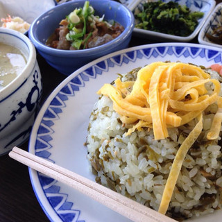 熊本 阿蘇・鄉土料理的高菜飯和團子湯 阿蘇路。