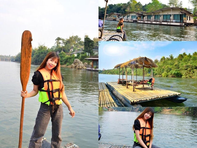 ที่พักริมแม่น้ำล่องแพเปียกชมธรรมชาติ กาญจนบุรี