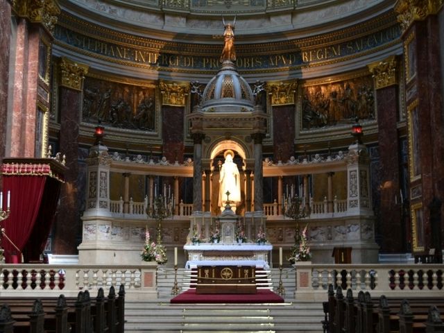 The historical Saint Stephen Basilica in Budapest