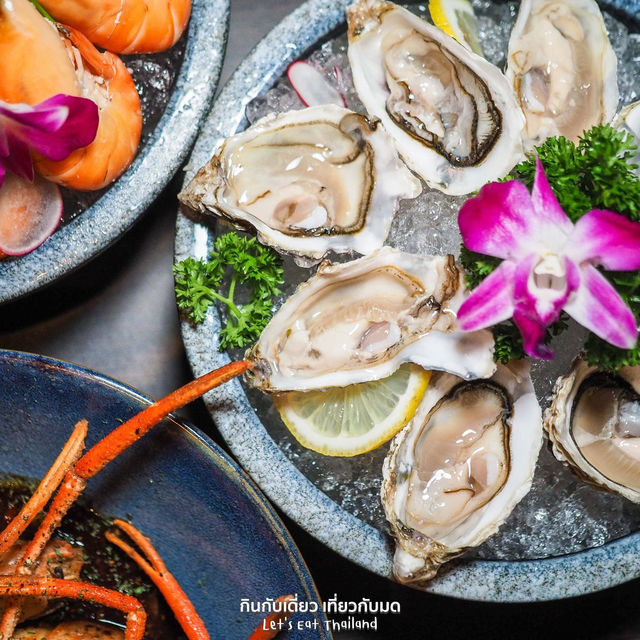 บุฟเฟ่ต์ขาปูยักษ์ กุ้งแม่น้ำเจ้าพระยา 