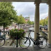 Stone arch bridge in Leiden