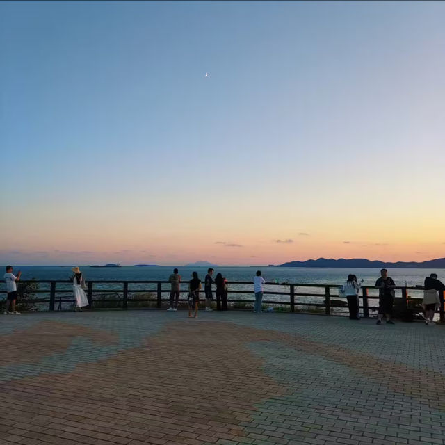 海濱公園～夕陽下的金色海洋🌊