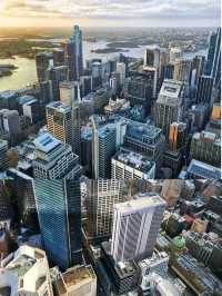 360° overlooking the breathtaking Sydney cityscape on The Sydney Tower Eye. 