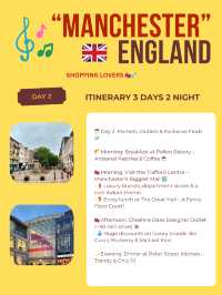 Manchester 3 days itinerary 🏛️