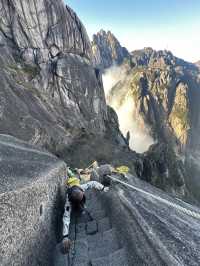 Climbing Huangshan Mountain