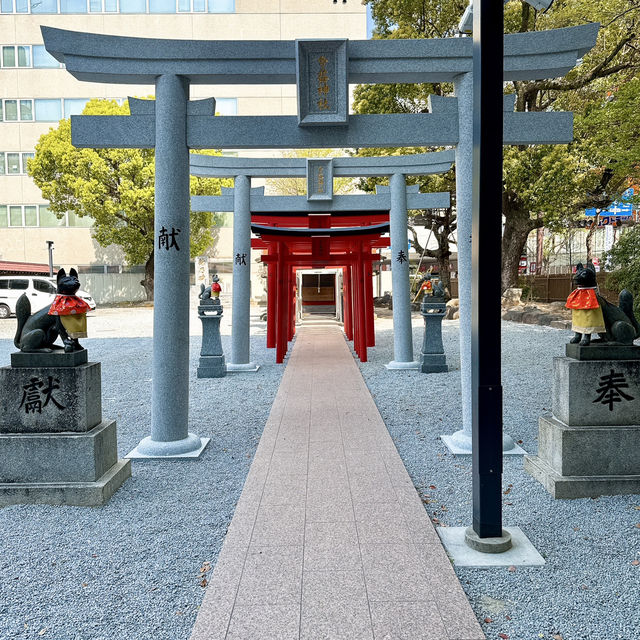 【天神】活気あふれる天神のど真ん中✨神々しい神社✨