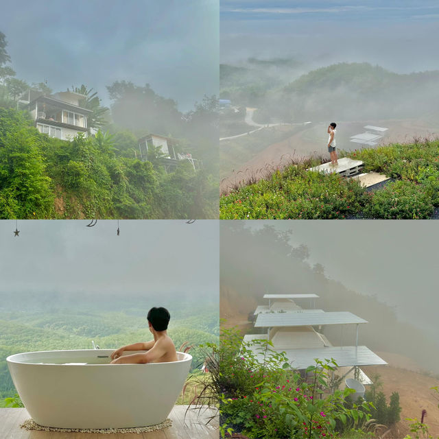 นอนที่พักนครศรีสุดชิล วิวทะเลหมอก มันดีมากกก 🌨️🌿