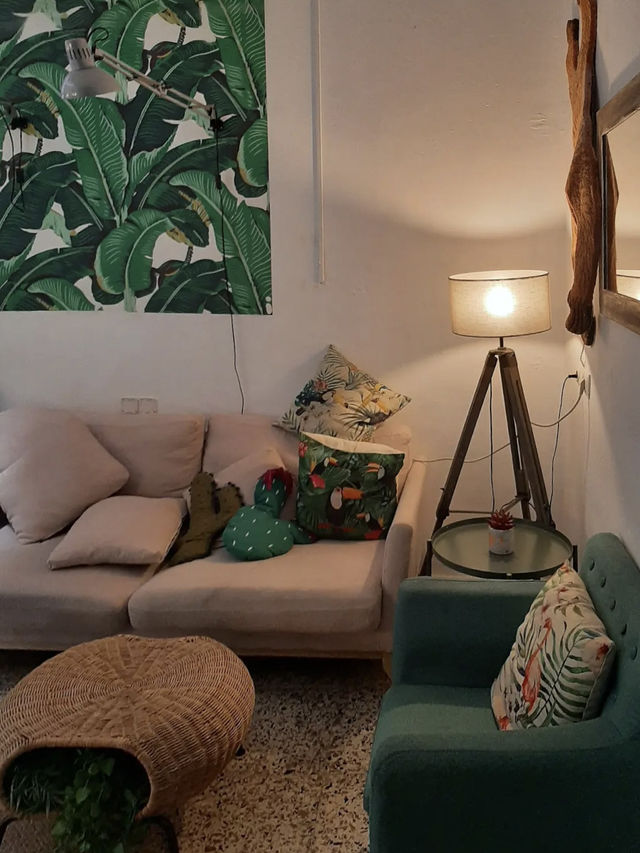 A jungle styled hostel in Malaga