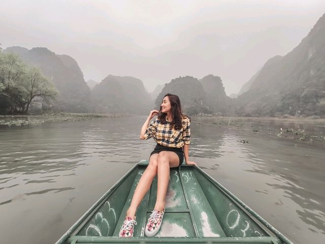 Braving the Boat Ride in Ninh Binh 🛶✨