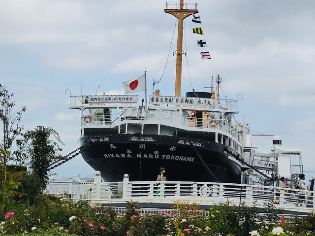 NYK Hikawa Maru, a beautifully preserved ocean liner docked at Yamashita Park