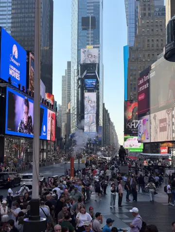 New York Attractions: Times Square by Day and Night