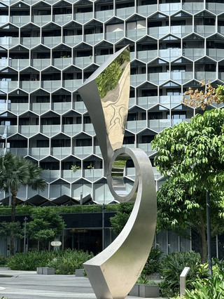 #springflower
To the casual passerby, Duo Galleria at Bugis may appear as just another office and retail development, yet for me, its architecture elevates it into a living sculpture worth revisiting time and again. The building’s striking geometric cuts, sweeping curves, and dynamic interplay of glass and steel create a visual rhythm that changes with every angle and hour of light. What truly sets it apart is how the design embraces both boldness and restraint—towering forms softened by lush sky gardens and shaded walkways that invite quiet observation. Each visit reveals a new perspective: the way morning light slices through the facade, the dramatic shadows cast in the afternoon, or the way the structure glows warmly after dusk. As a photographer, I find myself returning not because the building demands attention, but because it offers endless discoveries. Duo Galleria doesn’t just occupy space—it transforms it into art, proving that even a functional building can inspire creative obsession. And that is why my camera always finds its way back here.