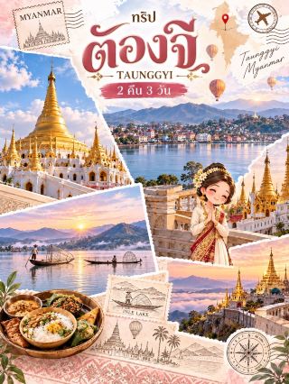 ✨ ตองจี 2 คืน 3 วัน เมืองแห่งขุนเขา ทะเลสาบอินเล และวัฒนธรรมพม่าอันงดงาม 