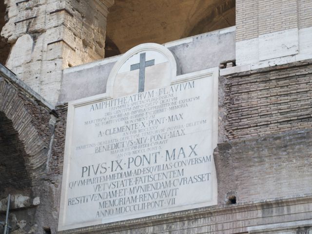 Walking in Rome by the Colosseum 