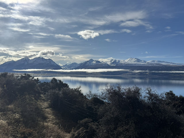 The Sun, Lake and Mountain
