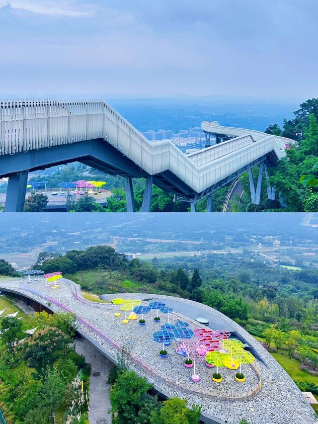 成都新地標  雲端棧道觀景台  人少景美！！！