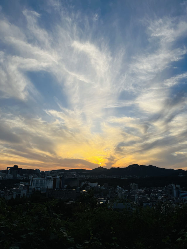 首爾駱山公園 | 看一場城市日落