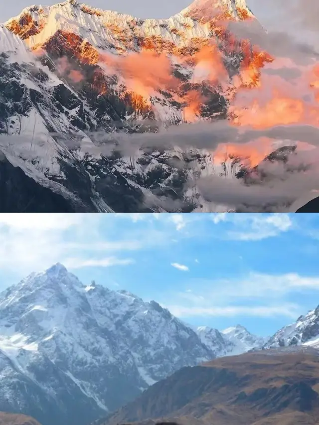 Mount Everest, a snow-white summit!