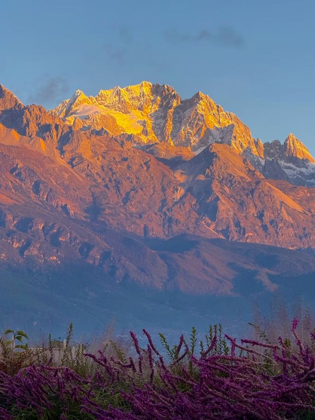 玉龍金山晨光絕美