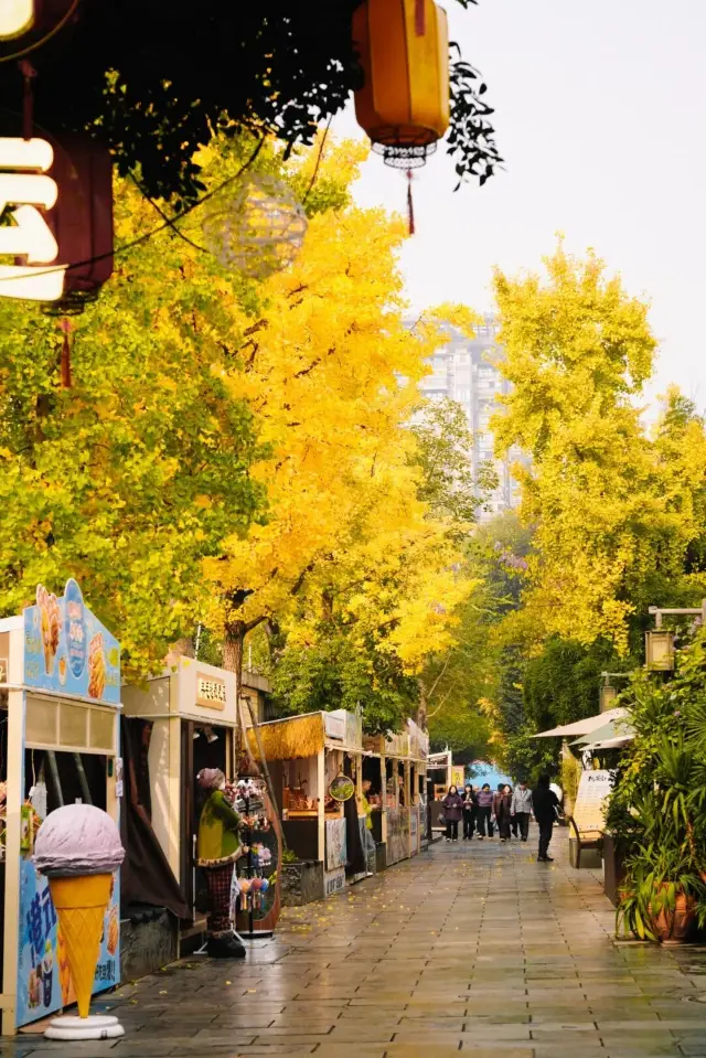 The ginkgo trees in Kuanzhai Alley are as beautiful as an oil painting