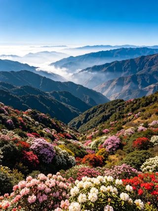 もう30℃以上の蒸し暑い街中でサウナ状態に我慢しないで！鶏足山の20℃ツツジの海で爽快に過ごそう