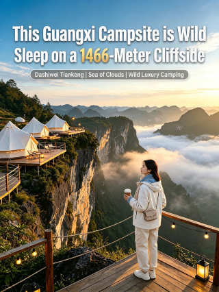 Avoid the summer crowds! A hidden cliffside camping retreat at 1,466 meters in Guangxi