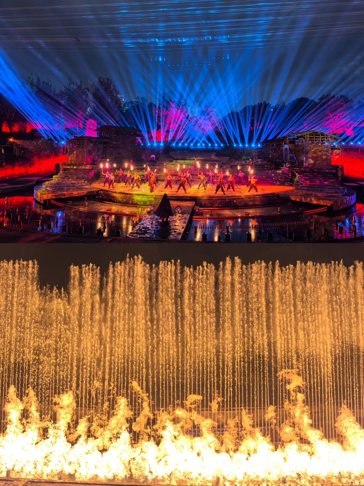 A must-see, spectacular live fire show in Liangshan: "A Re Niu"