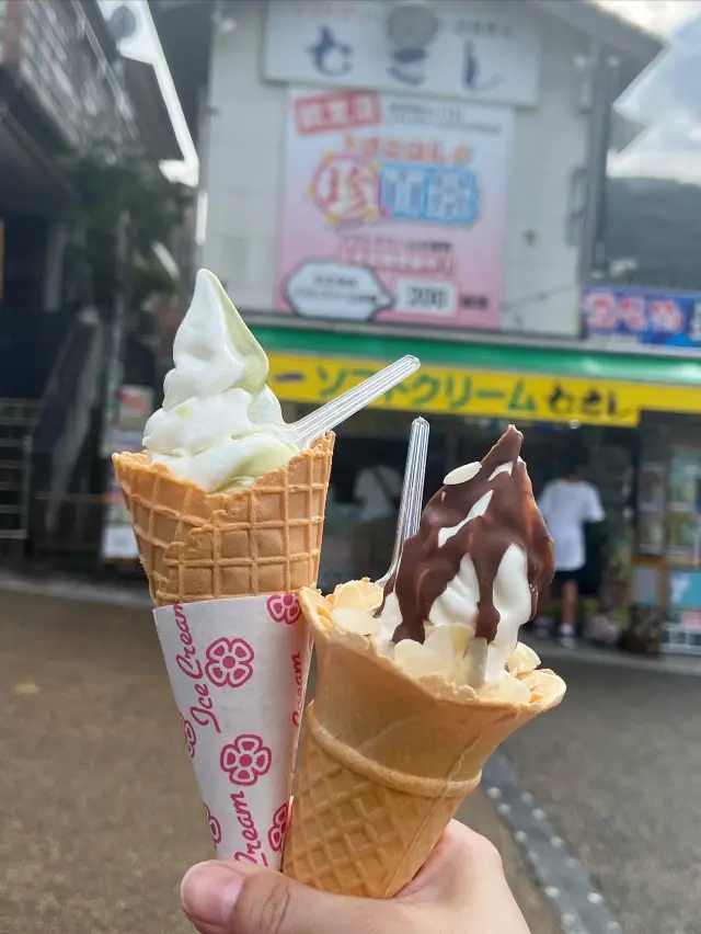 【岩国ソフトクリーム】錦帯橋の有名ソフトクリーム‪🍦‬