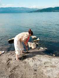 砂を掘ると温泉が出る　砂湯キャンプ場