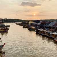 "Golden Serenity: Sunset Views in Kuala Sepetang"