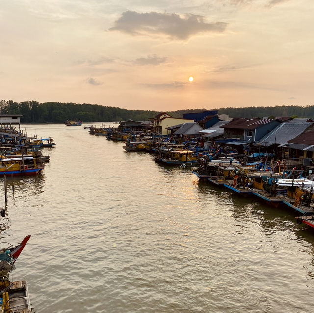"Golden Serenity: Sunset Views in Kuala Sepetang"