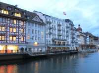 Strolling Lake Lucernce: Chapel Bridge, Night Lights and Graceful Swans