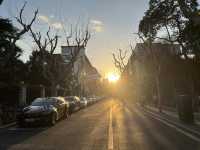 夕陽下漫步上海武康路-安福路