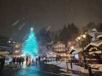 The Magical Night View of Kusatsu Yubatake