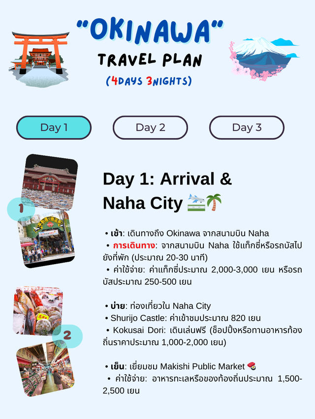 เเจกเเพลนเที่ยว Okinawa 4 วัน 3 คืน ! 🎌📍