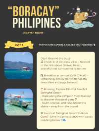 Boracay itinerary 