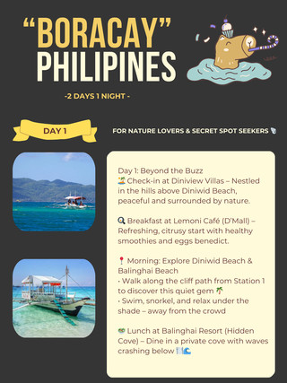 Boracay itinerary 