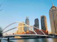 天津•海河，大光明橋，解放橋，世紀鐘，津灣廣場