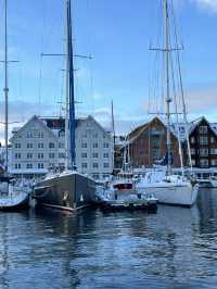 📸 特羅姆瑟港口：早晨的北極柔光太迷人