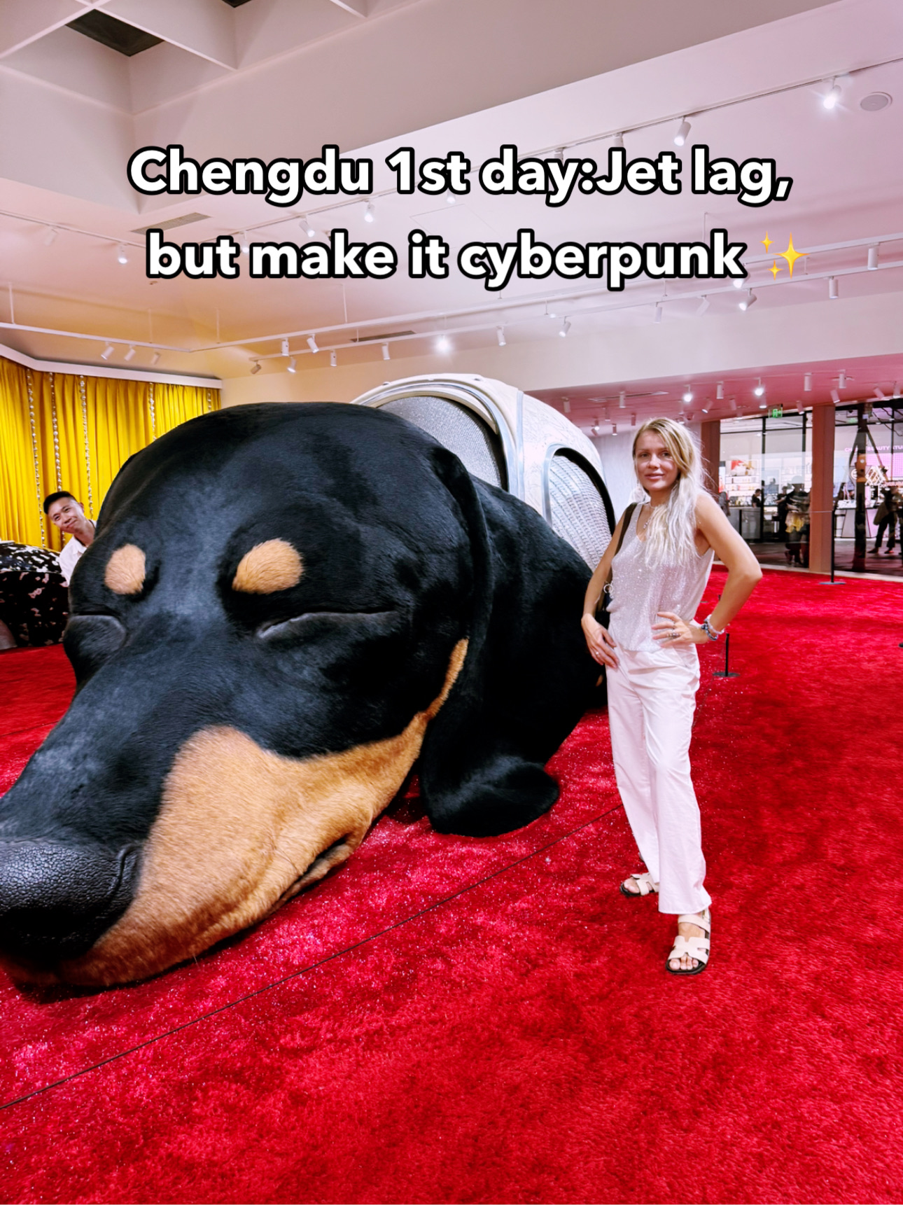 🛸Chengdu just hits different! Most people think of pandas and spicy hot pots, but my first day here felt like stepping straight into a sci-fi movie. I landed at 1:00 PM, checked into my hotel on Chunxi Road, and honestly? Fell fast asleep for a couple of hours. No regrets—a traveling lady needs her beauty rest! 🛌✈️Once recharged, I headed out to explore the futuristic side of this megacity. 

Here is my exact tried-and-tested itinerary for an epic first day:12:10 – 13:40 | Landing & Customs: Smooth immigration and baggage claim at TFU airport.

13. 40 – 14:40 | Trip.com Transfer: A comfy ride straight to the heart of the city—Chunxi Road (春熙路).
14. 40 – 15:30 | Check-in & Power Nap: Dropped my bags, refreshed, and caught a quick nap.
15. 30 – 16:30 | Heading South: Hopped on Metro Line 1, rushing straight into the hi-tech district.
16. 30 – 19:00 | SKP Mall & Global Center: Mind blown! SKP is a sunken, underground luxury canyon with futuristic water fountains, while the Global Center is just massive (the world's largest standalone building!)
19:00 – 21:00 | The Twin Towers (Tianfu Financial Center): The absolute highlight. Around 8:00 PM, these giant towers light up with a mesmerizing 3D light animation show
21:00 – 22:30 | Night Vibes at Taikoo Li & The Atrium: Headed back to the center for the perfect finale. Taikoo Li at night is pure magic—futuristic glass architecture mixed with traditional roofs, ultra-chic crowds, and neon lights.💥 Pro Travel Hack: To get from SKP to the Twin Towers, don't walk. Save your feet! Grab a 5-minute Didi taxi (only about 10 RMB) or take the metro just 1 stop from Incubation Park to Financial City. Exit right onto the main plaza for the ultimate, Instagrammable view of the laser show! 📸

💭 Now, I have a question for you guys: How do you handle your first day after a long flight? Are you team "crash and sleep in the hotel" like I did, or team "drop the bags and run exploring immediately"? Let me know in the comments! 👇👇#ChengduVibes #ChinaTravel #FuturisticCity #TravelBlogger #Taikoo Li #TwinTowers #Wanderlust