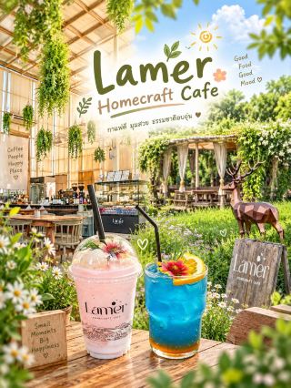 🌾 Lamer Homecraft Cafe คาเฟ่บรรยากาศดีโซนถนน 346 ปทุมธานี