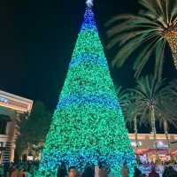 Christmas view at Specrtum Center in Irvine