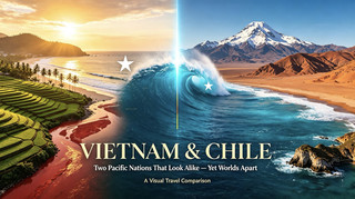 🇻🇳🇨🇱 Vietnam & Chile: Two Pacific Nations That Look Alike — Yet Worlds Apart