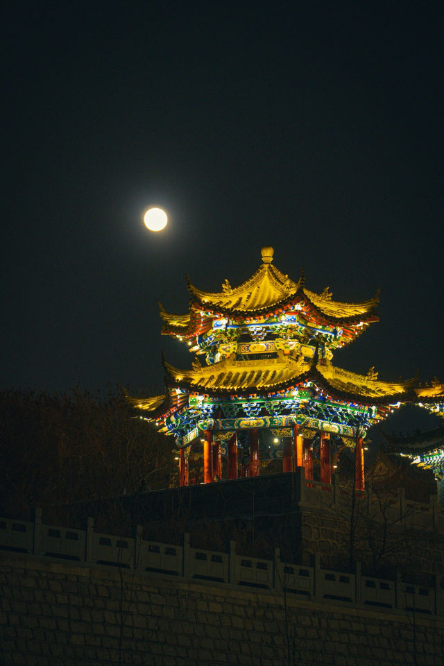 吉林這動漫感的夜景，一秒帶你穿越回古代
