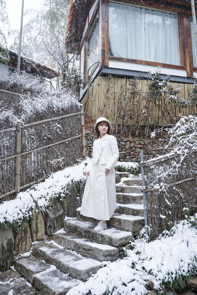 “雪是神的煙火”這裡不是北海道，是安吉！