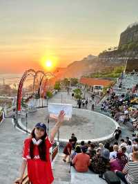 The Kecak dance performance at Melasti Beach in Bali🥰