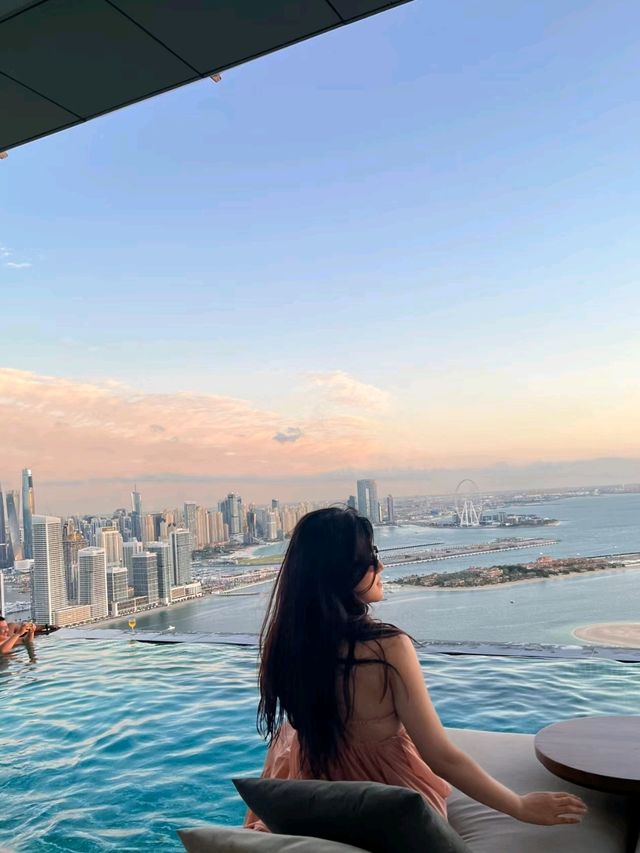 The sunset at Aura Sky Pool is so beautiful - Dubai❤️🥰