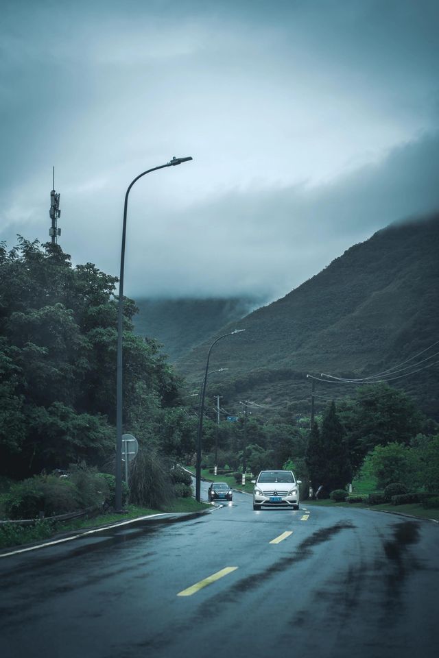 不在新疆蘇州人有自己的「阿勒泰」||雨後通往大陽山的路上， 只見山間霧氣繚繞， 彷彿一幅流動的水。