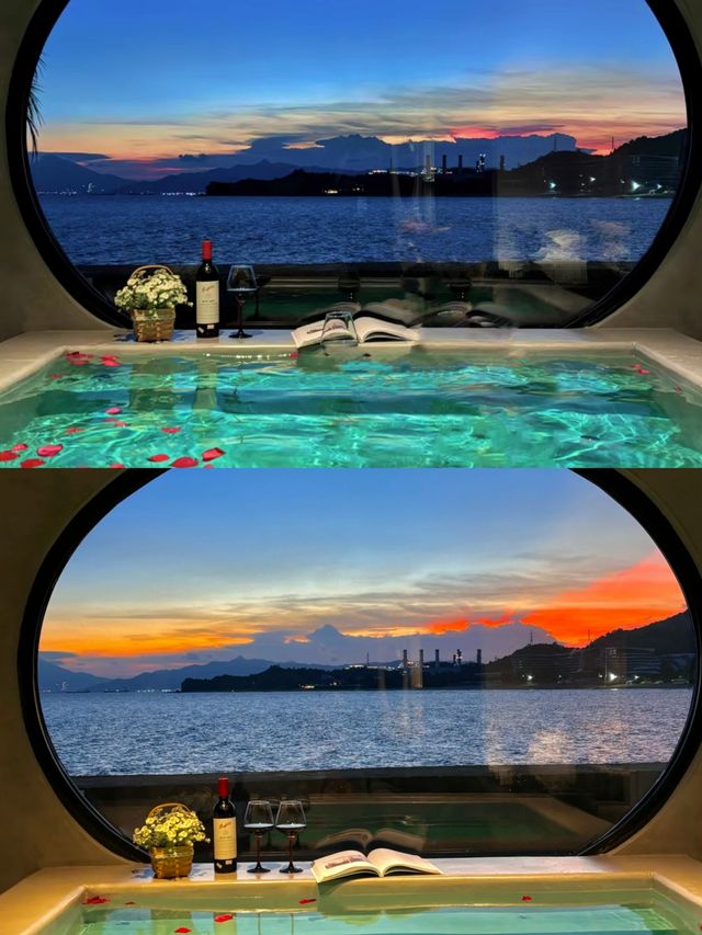 深圳看海景浸私人溫泉池！真的好 city 啊~。